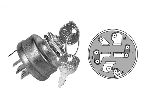 Ignition Switch for Cub Cadet/MTD — Rotary 12752