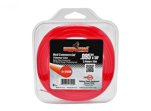 Trimmer Line .095 x 40' Loop Red — Rotary 17090