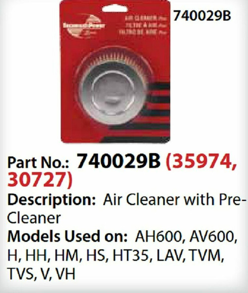 Tecumseh Air Cleaner 740029