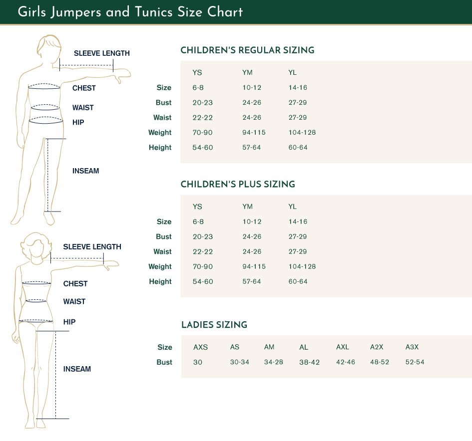 size chart size chart