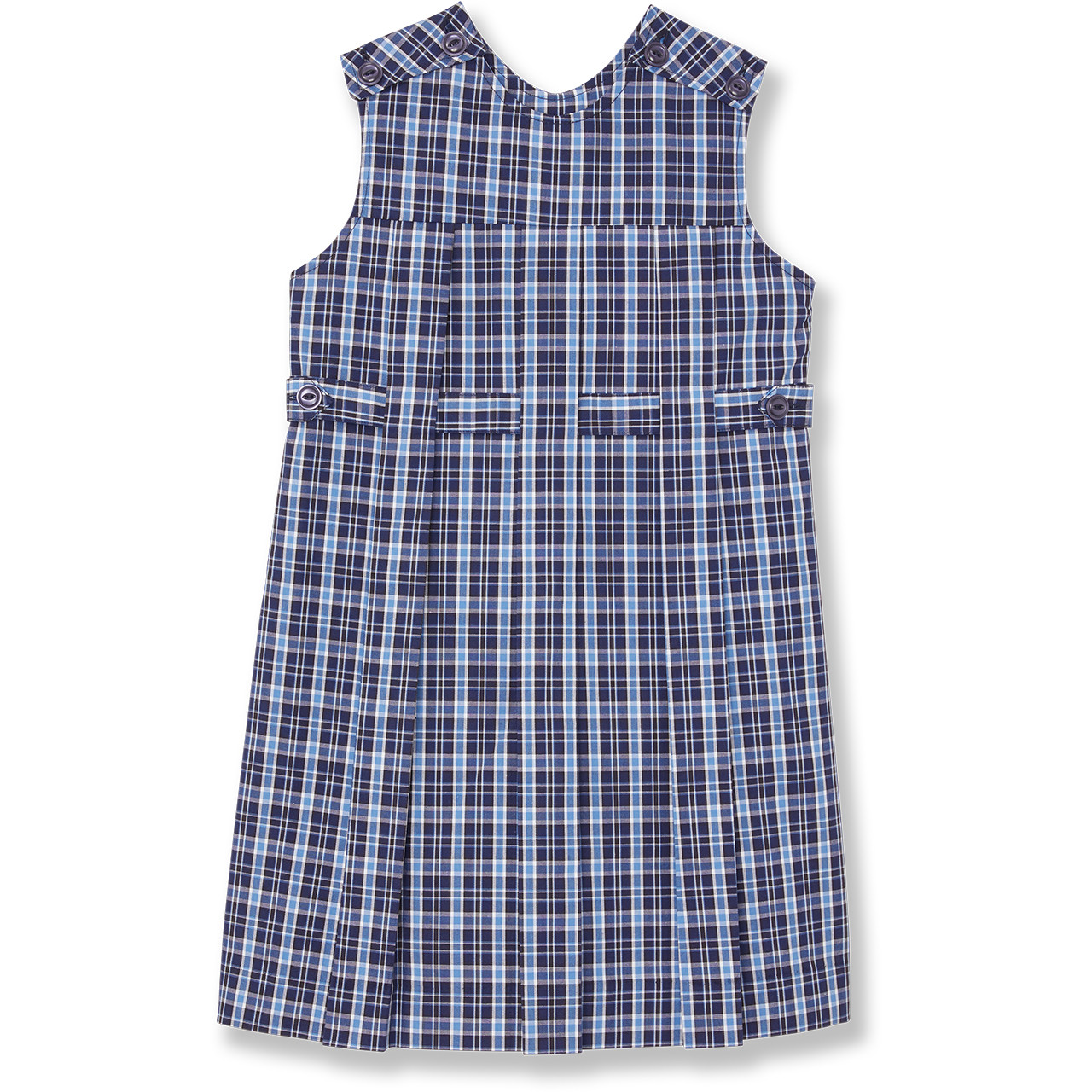 Box Pleat Tunic with Belt [TN008-1378-278-NV/BL/WH] - FlynnO