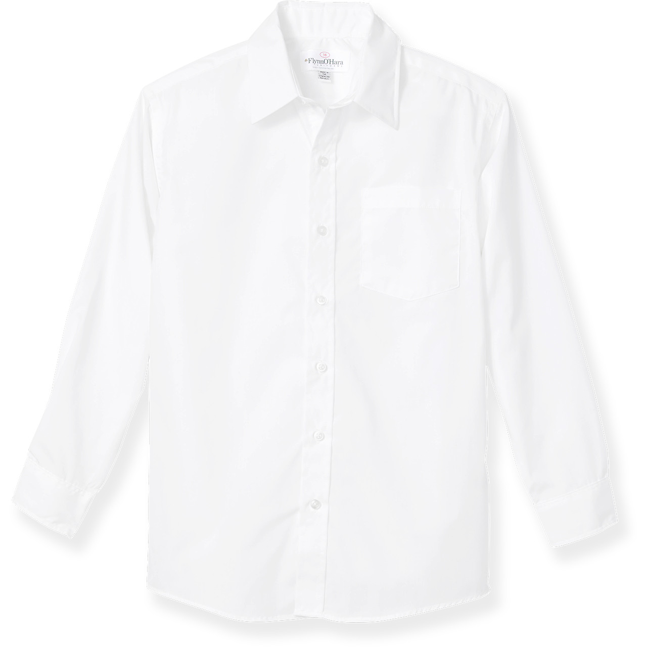 Long Sleeve Dress Shirt [NY315-DRESS-LS-WHITE] - FlynnO'Hara Uniforms