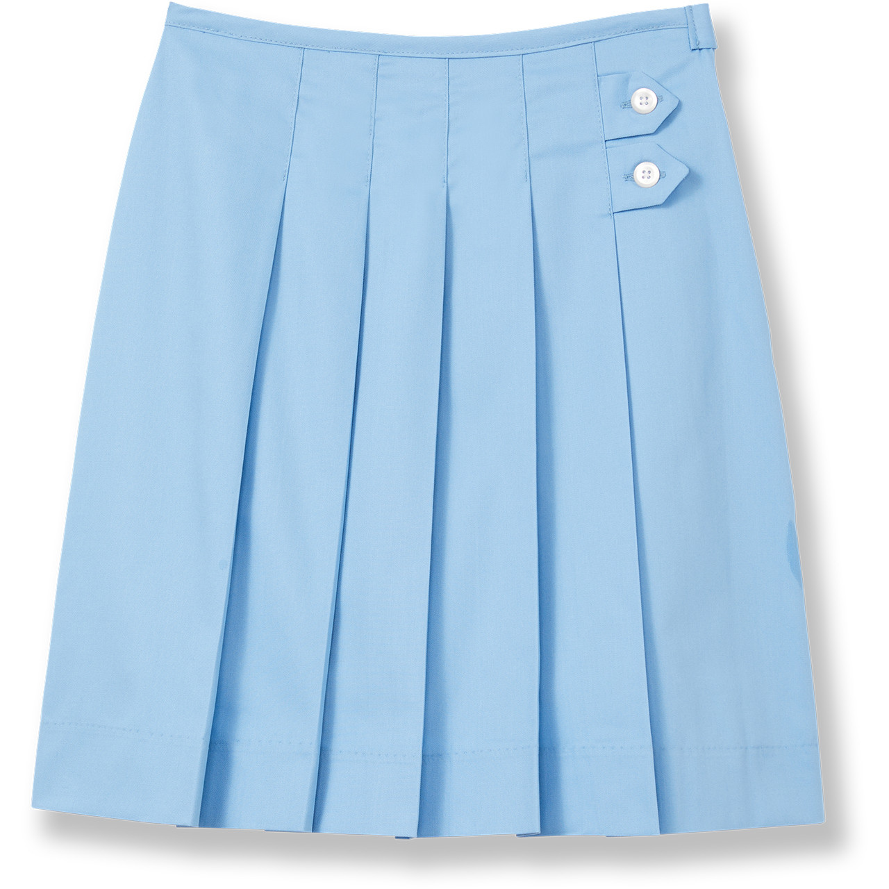 MADISONBLUE Chino Pleated Skirt サイズ2 Knife Pleat 3-Button Tab Skirt [TX011-1215-4-LT BLUE] - FlynnO