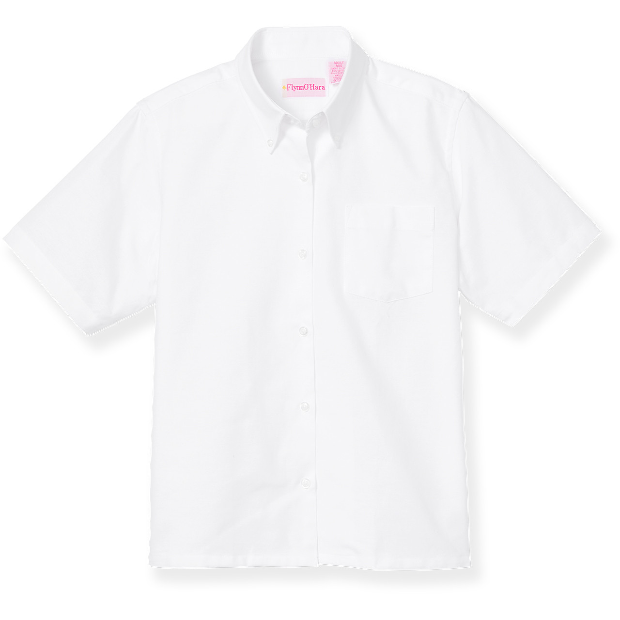 Short Sleeve Hemmed Bottom Oxford [NY798-340-WHITE] - FlynnO