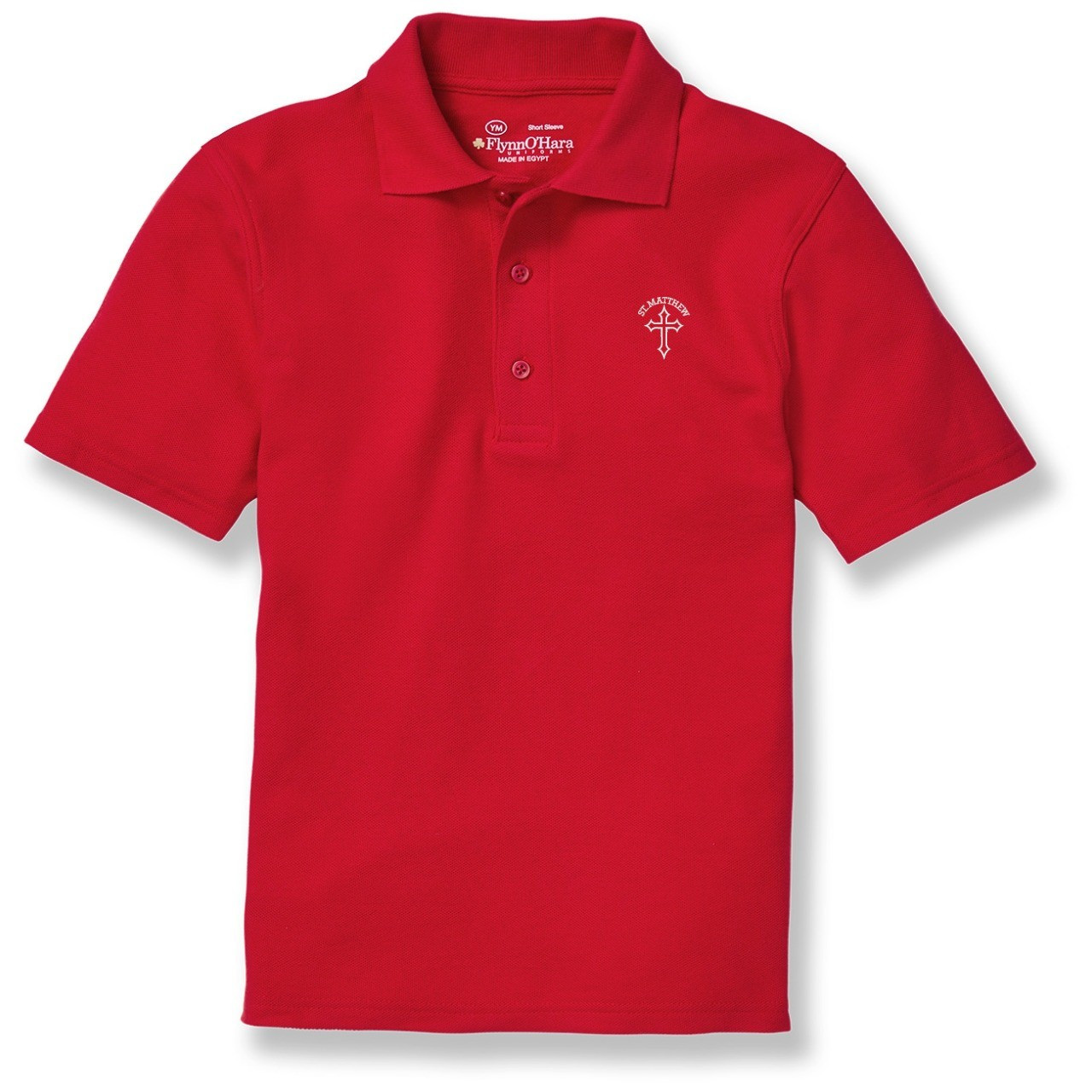 S LOGO polo 赤 M Short Sleeve Polo Shirt with embroidered logo [NC015-KNIT-SMC-RED