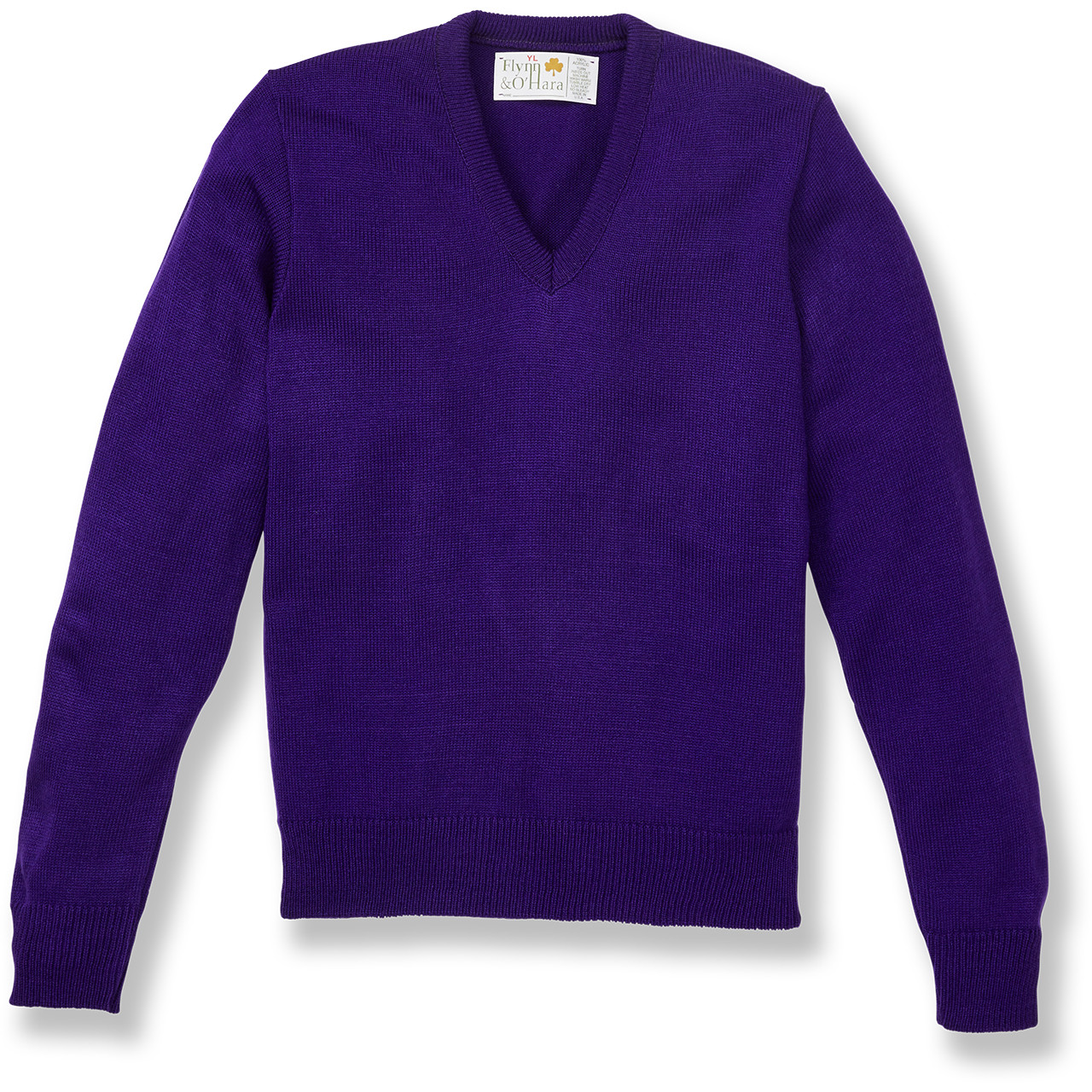 V-Neck Pullover Sweater with embroidered logo [PA527-6500/RC