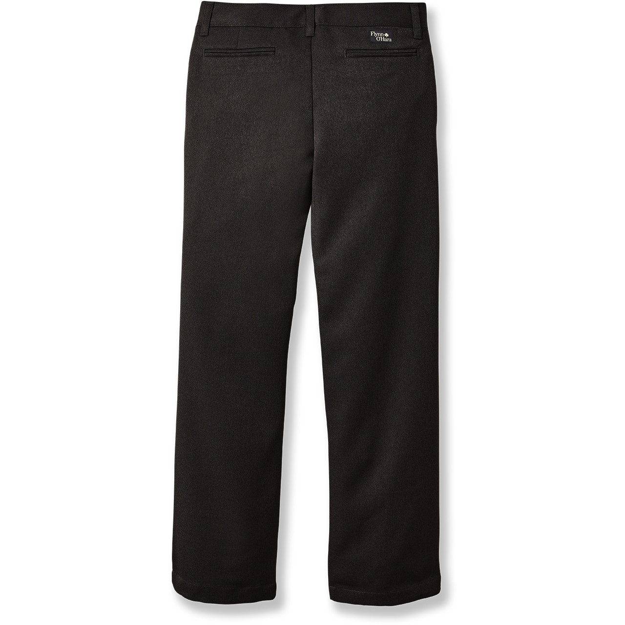 Girls' Black Flat Front Slacks [NY743-15-FLAT-BLACK