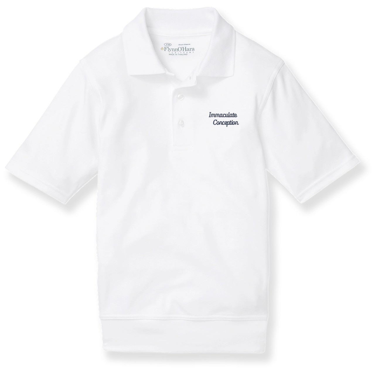 Short Sleeve Banded Bottom Polo Shirt with embroidered logo [NJ170