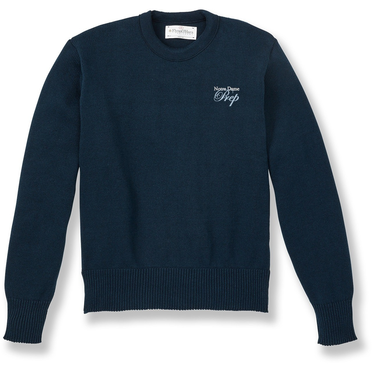 Cotton Crewneck Pullover Sweater with embroidered logo [MD283-2130