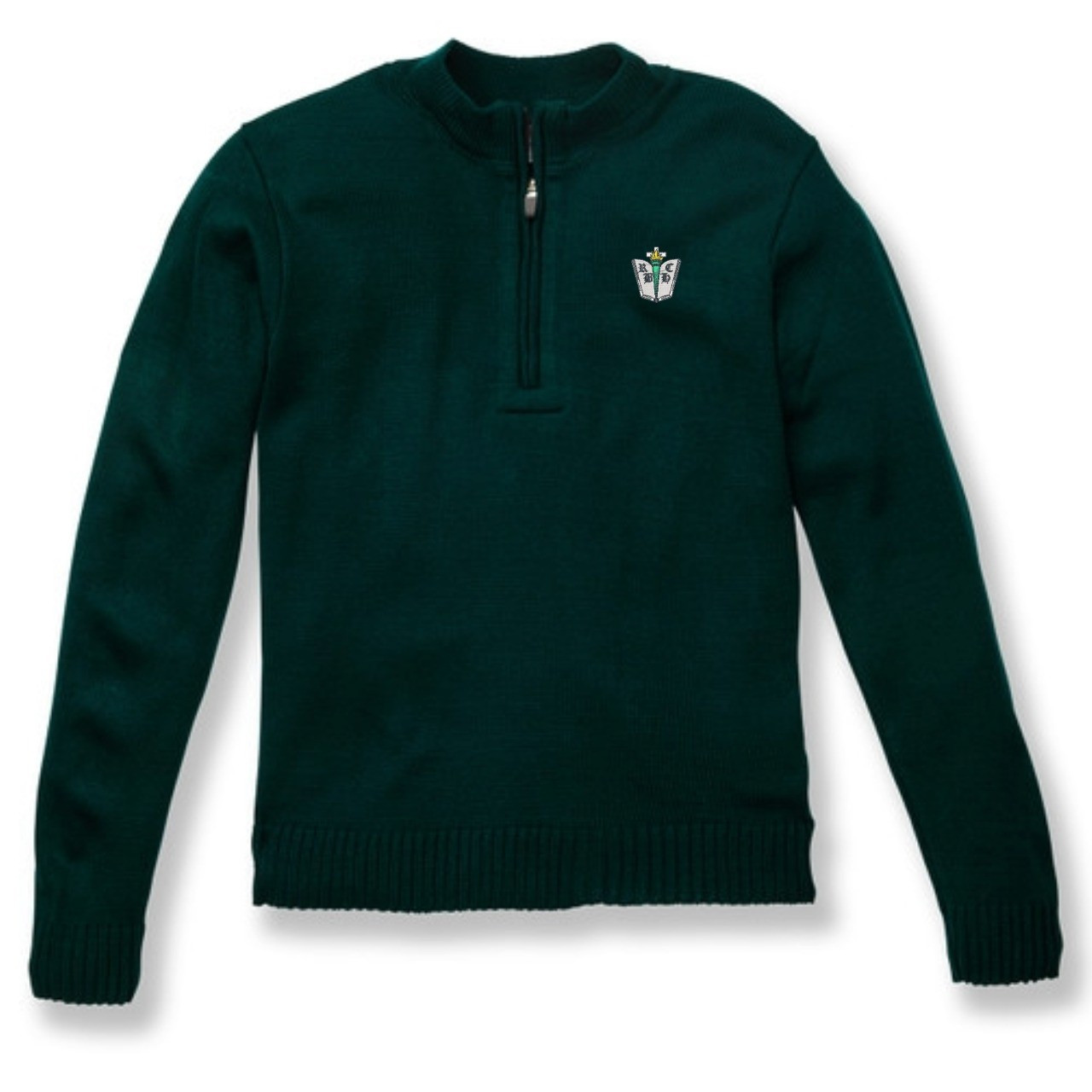1/4 Zip Pullover Sweater with embroidered logo [NJ276-6556/RBC