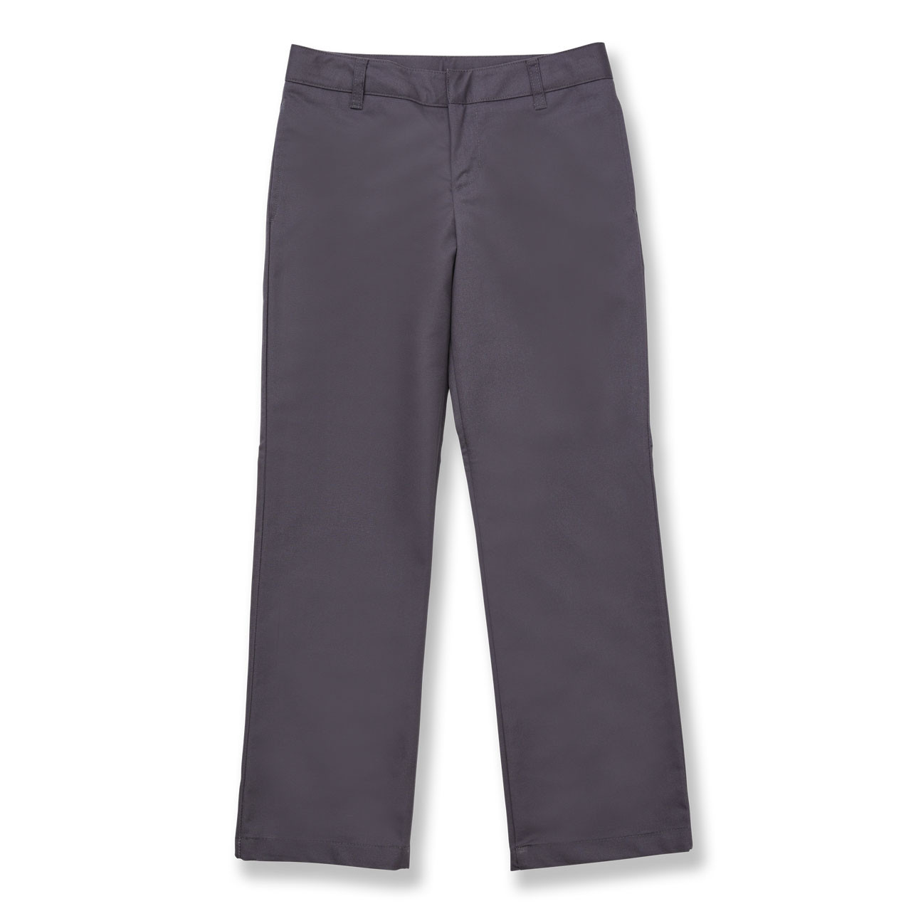 Girls' Flat Front Slacks [NJ184-15-FLAT-GRAPHITE] - FlynnO'Hara
