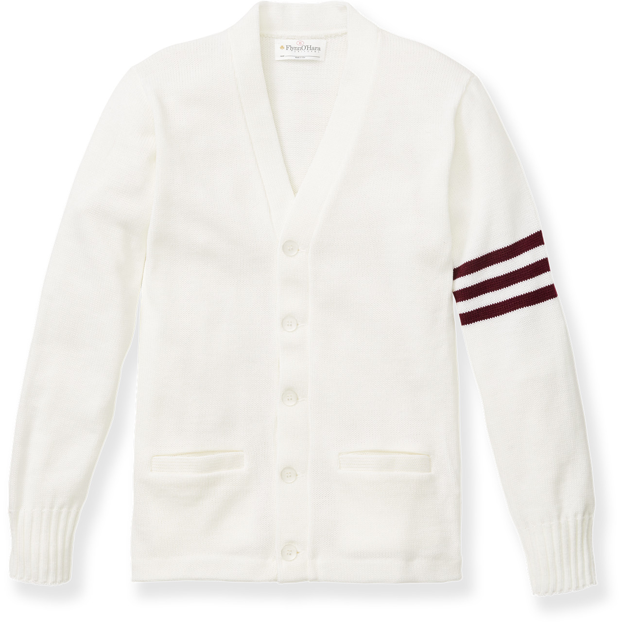 V-Neck Varsity Cardigan Sweater with embroidered logo [NY648-3461