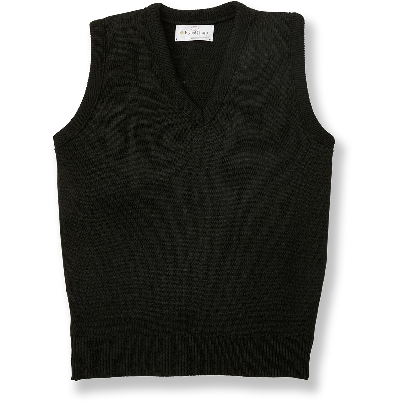 V-Neck Sweater Vest [TX026-6600-BLACK] - FlynnO'Hara Uniforms