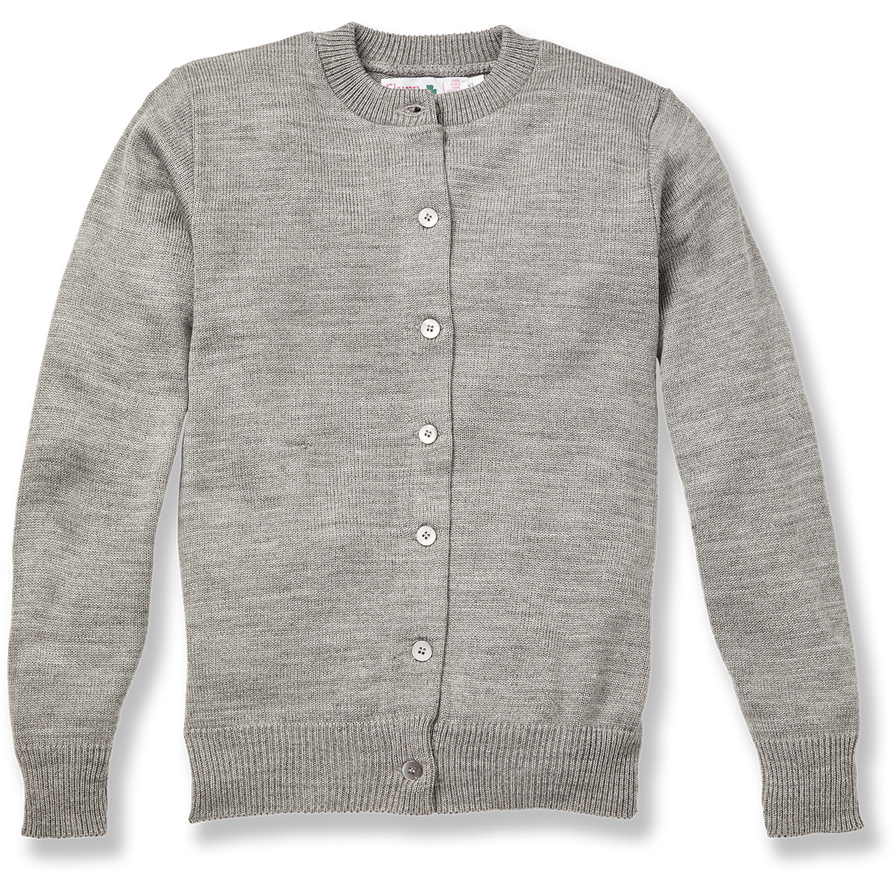Crewneck Cardigan with heat transferred logo [NY775-6000/BPC-HE