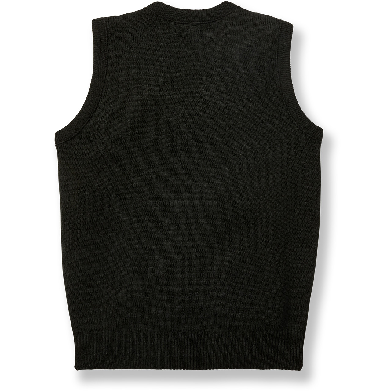 V-Neck Sweater Vest with embroidered logo [PA221-6600/NHP-BLACK]