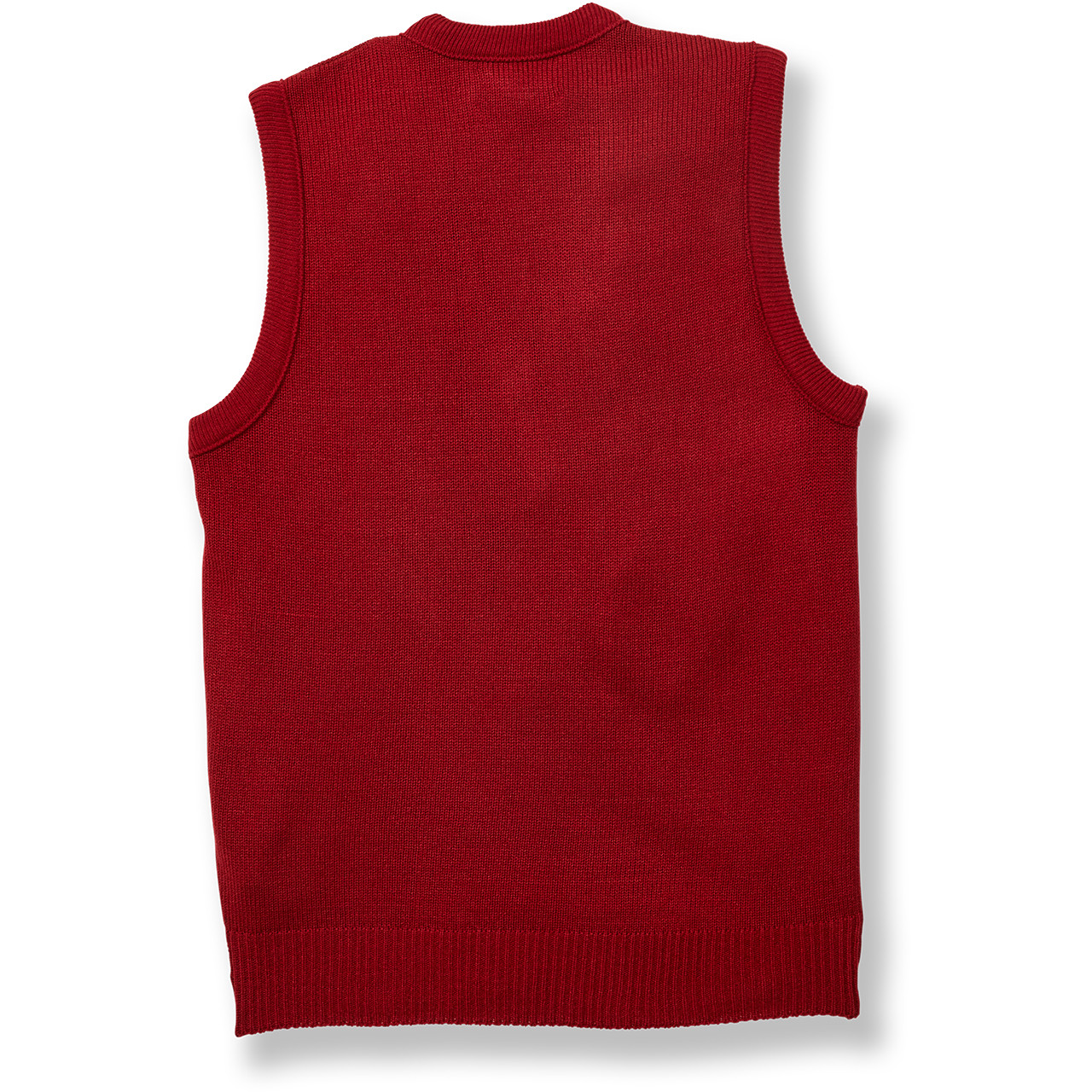 V-Neck Sweater Vest with embroidered logo [NJ683-6600-PR RED