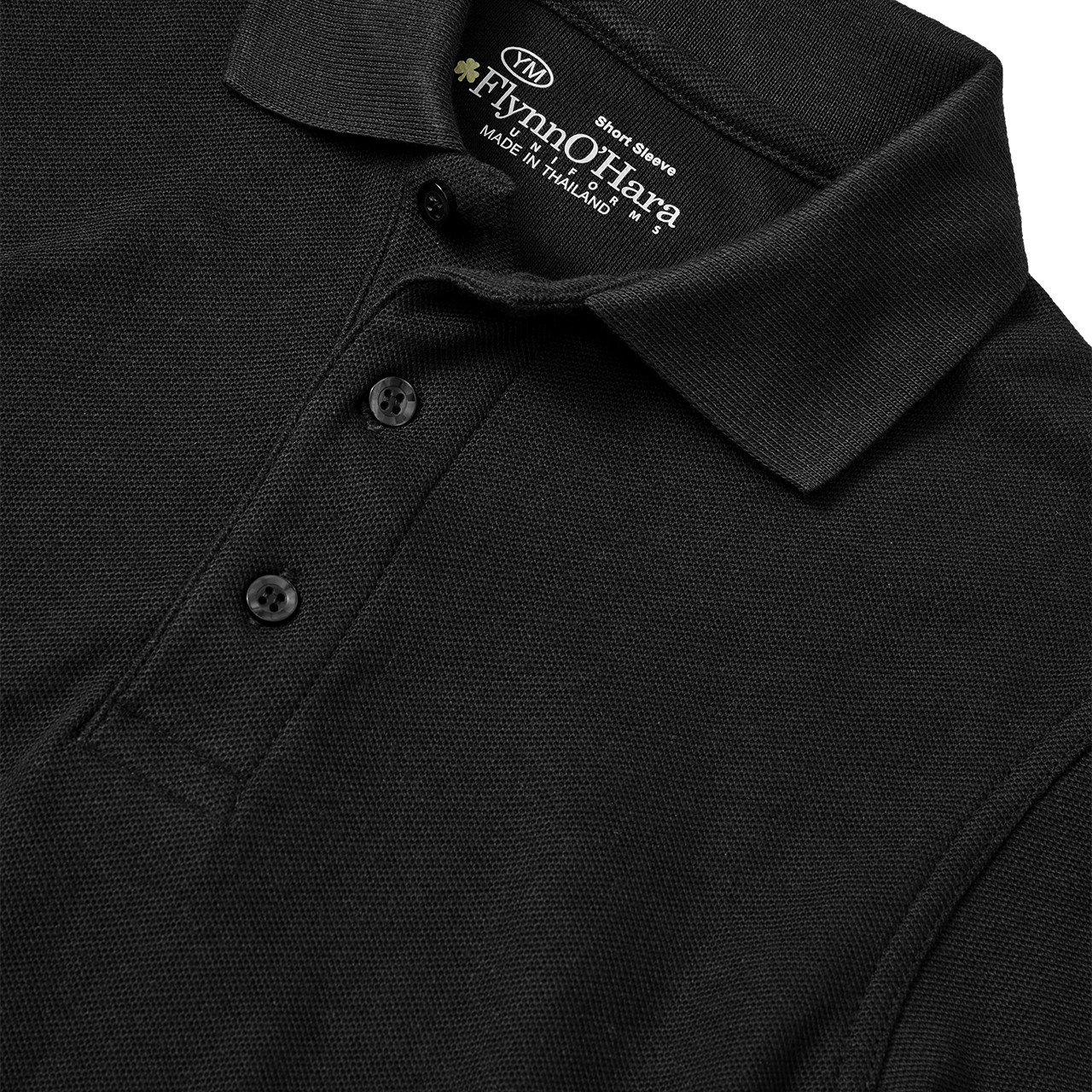 Short Sleeve Polo Shirt [AK020-KNIT-SS-BLACK]