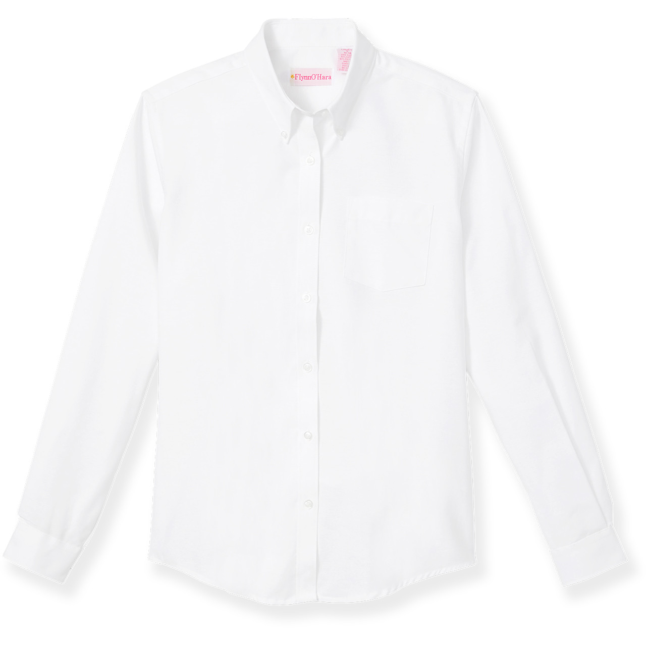 Long Sleeve Oxford Blouse [NJ739-OXF-L/S-WHITE] - FlynnO'Hara Uniforms