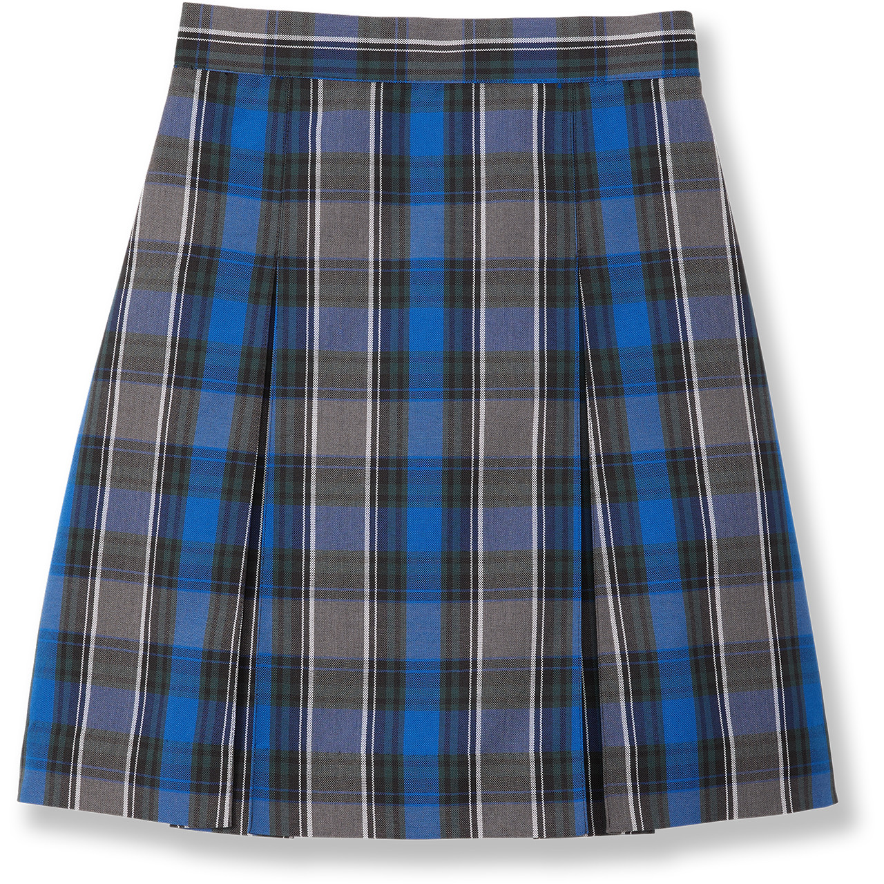 Pleated Skirt with Elastic Waist [OK009-34-22-BL/GREY] - FlynnO