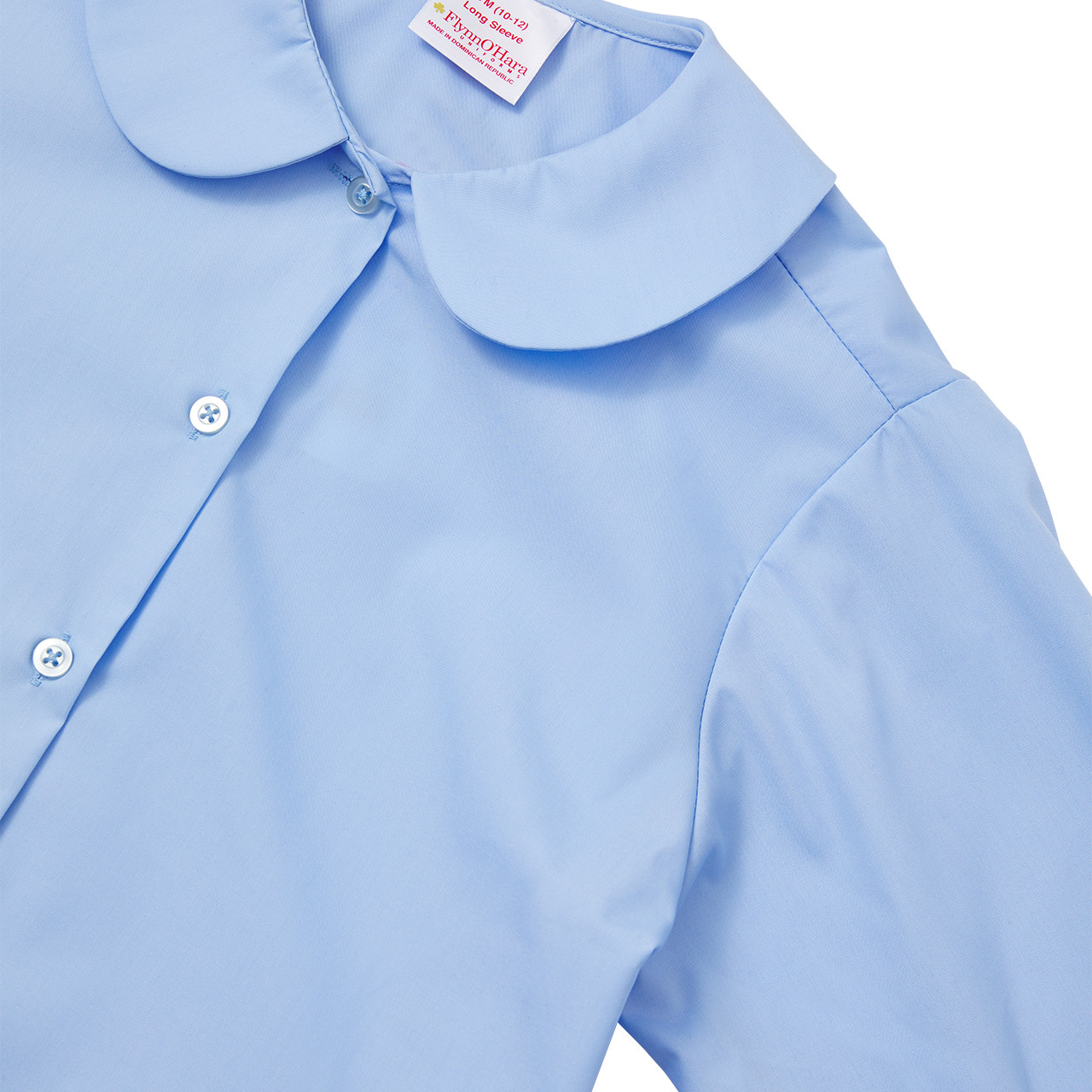 Long Sleeve Peterpan Collar Blouse [PA155-351-BLUE] - FlynnO