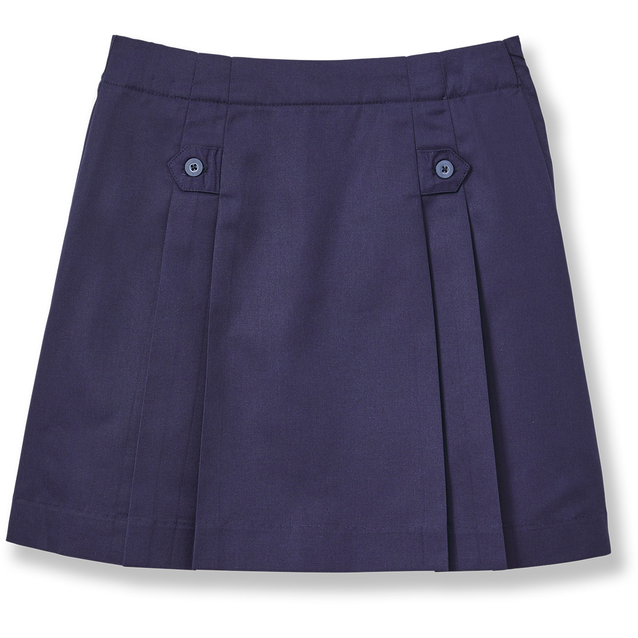 Pleated Skort with Tabs [NY274-2669-NAVY] - FlynnO'Hara Uniforms