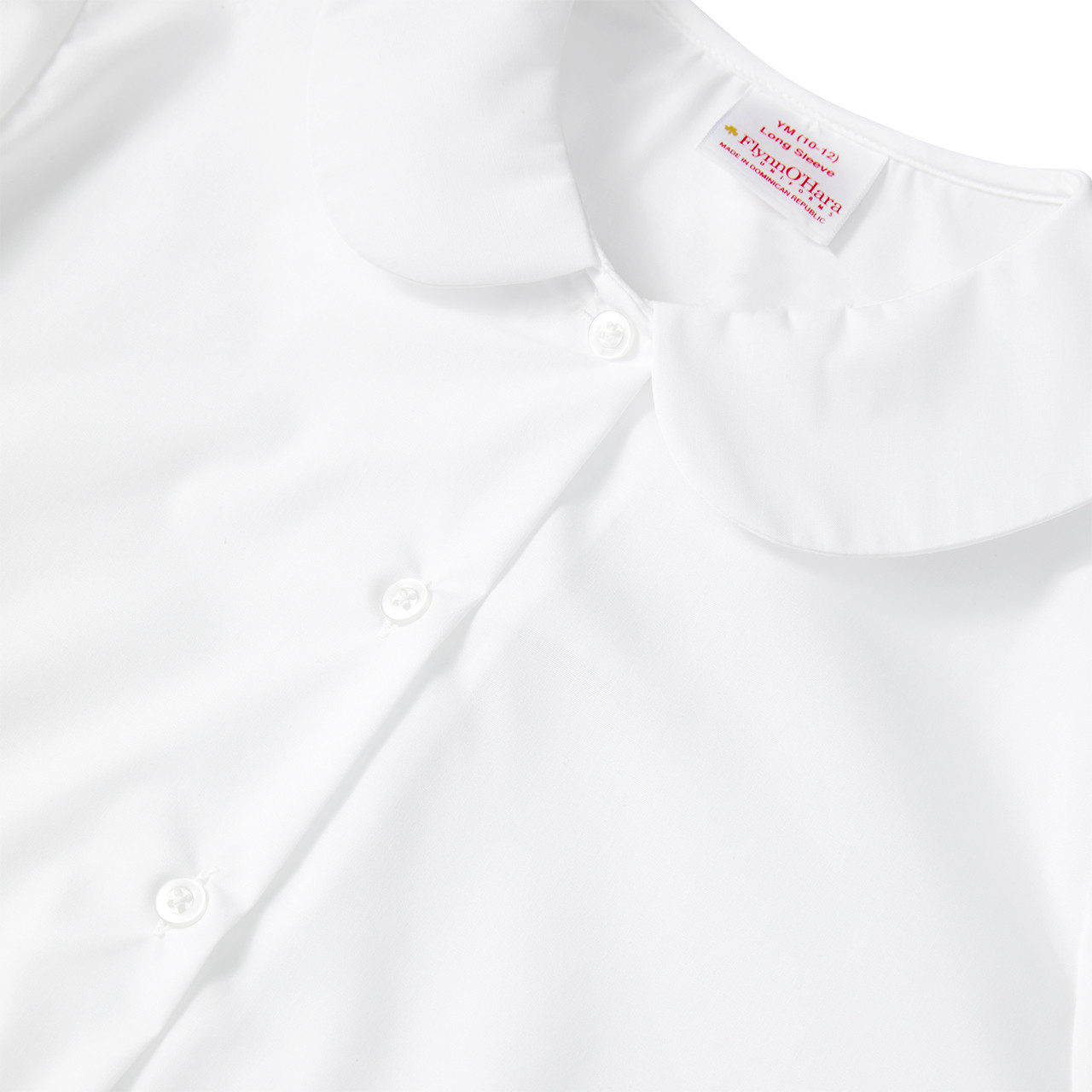 Long Sleeve Peterpan Collar Blouse [NJ213-351-WHITE] - FlynnO'Hara