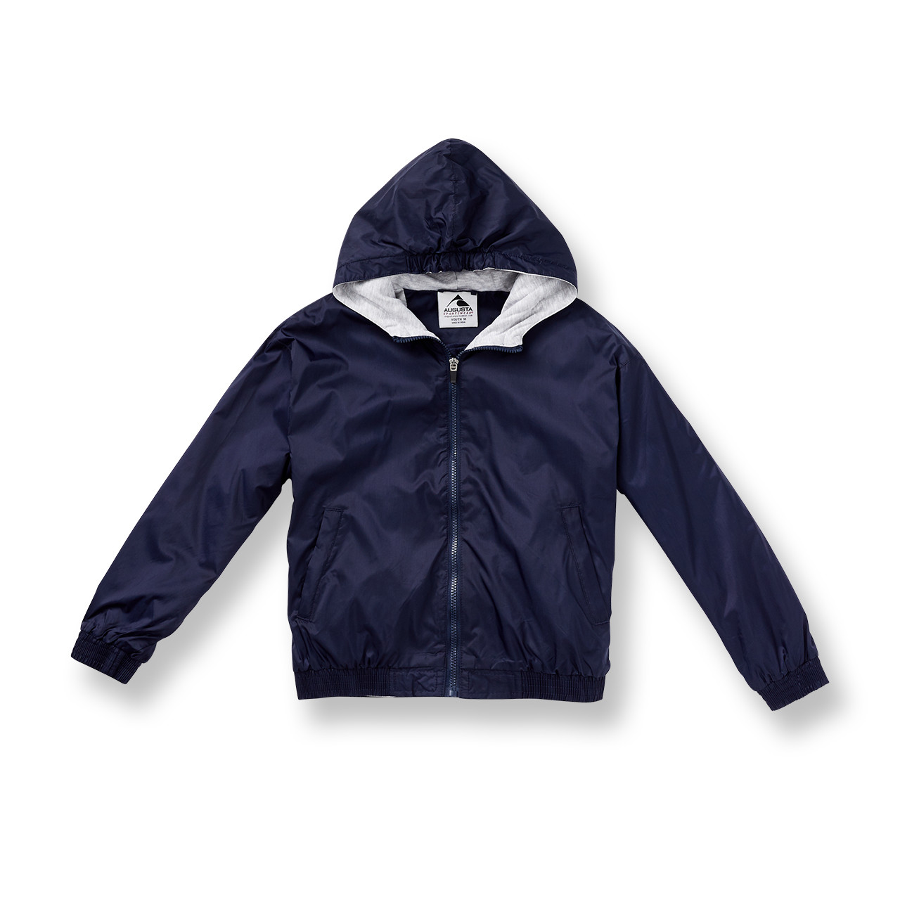 Nylon Shell Jacket with Hood with embroidered logo