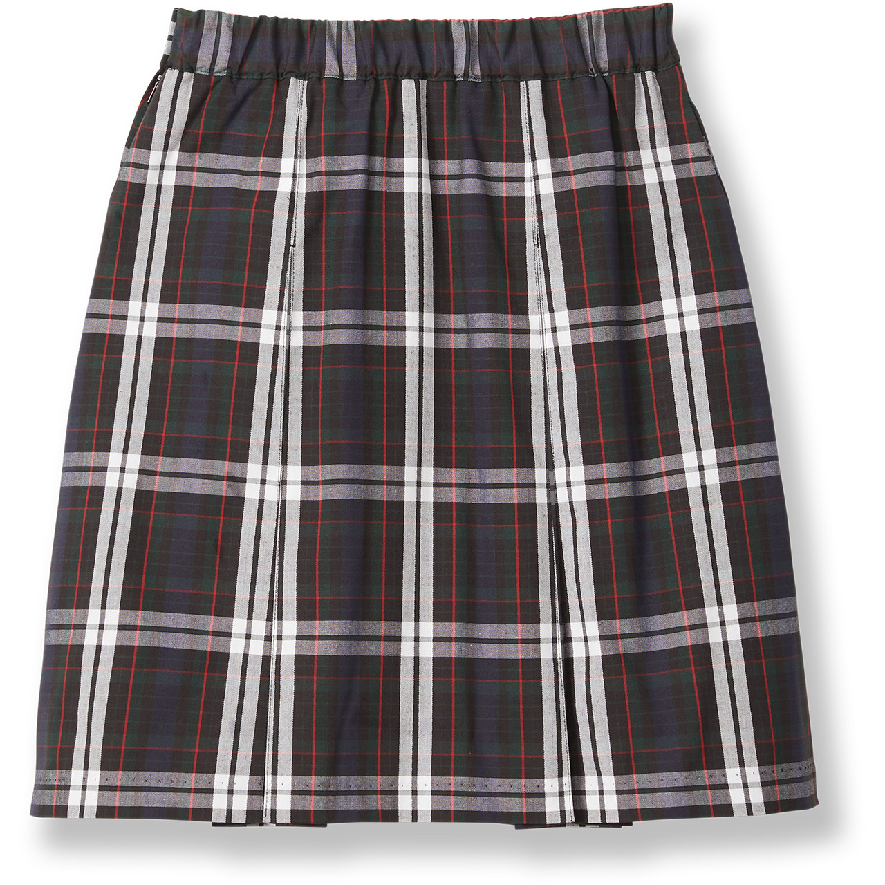 Pleated Skirt with Elastic Waist [MD191-34-60-GR/NAVY