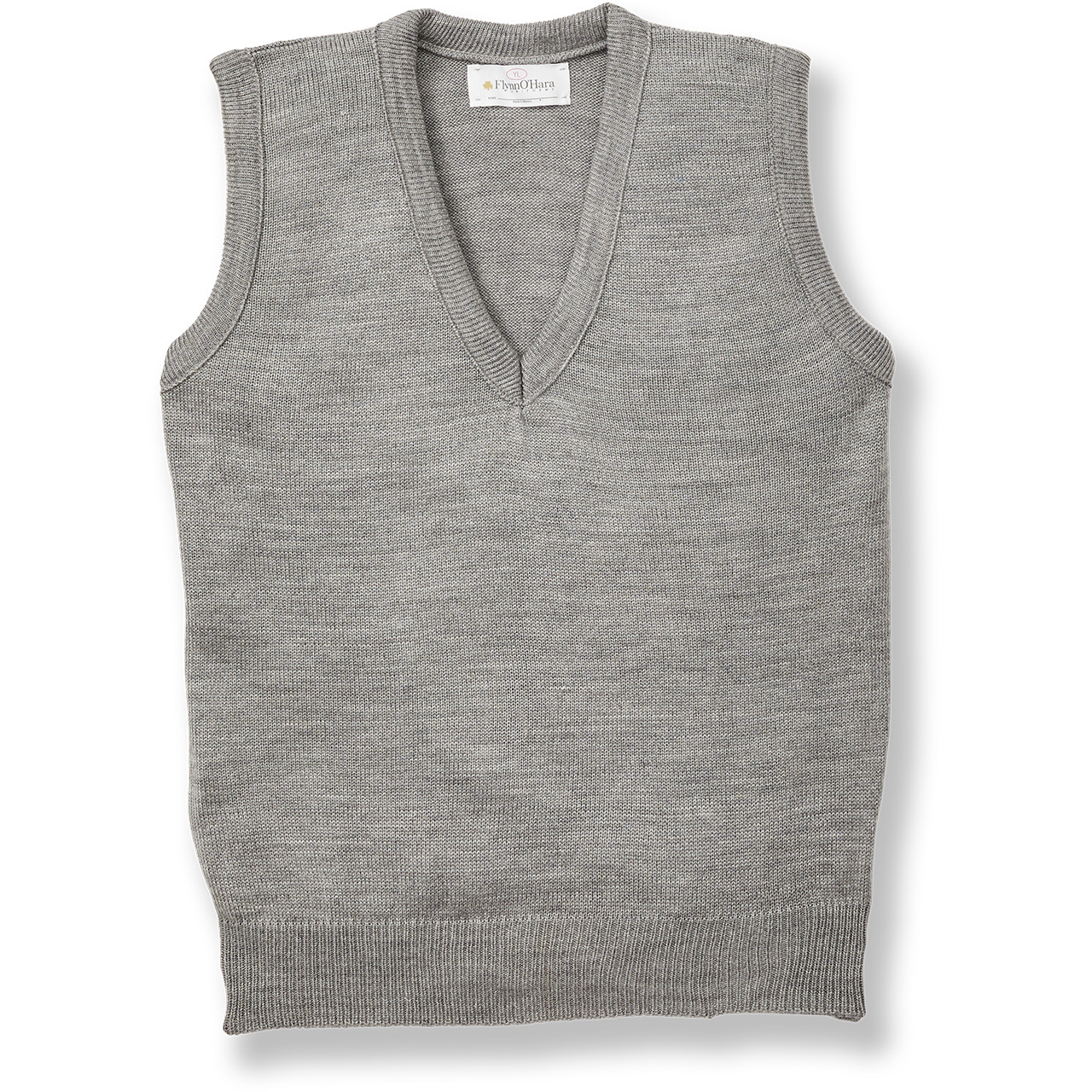 V-Neck Sweater Vest [PA456-6600-HE GREY] - FlynnO'Hara Uniforms