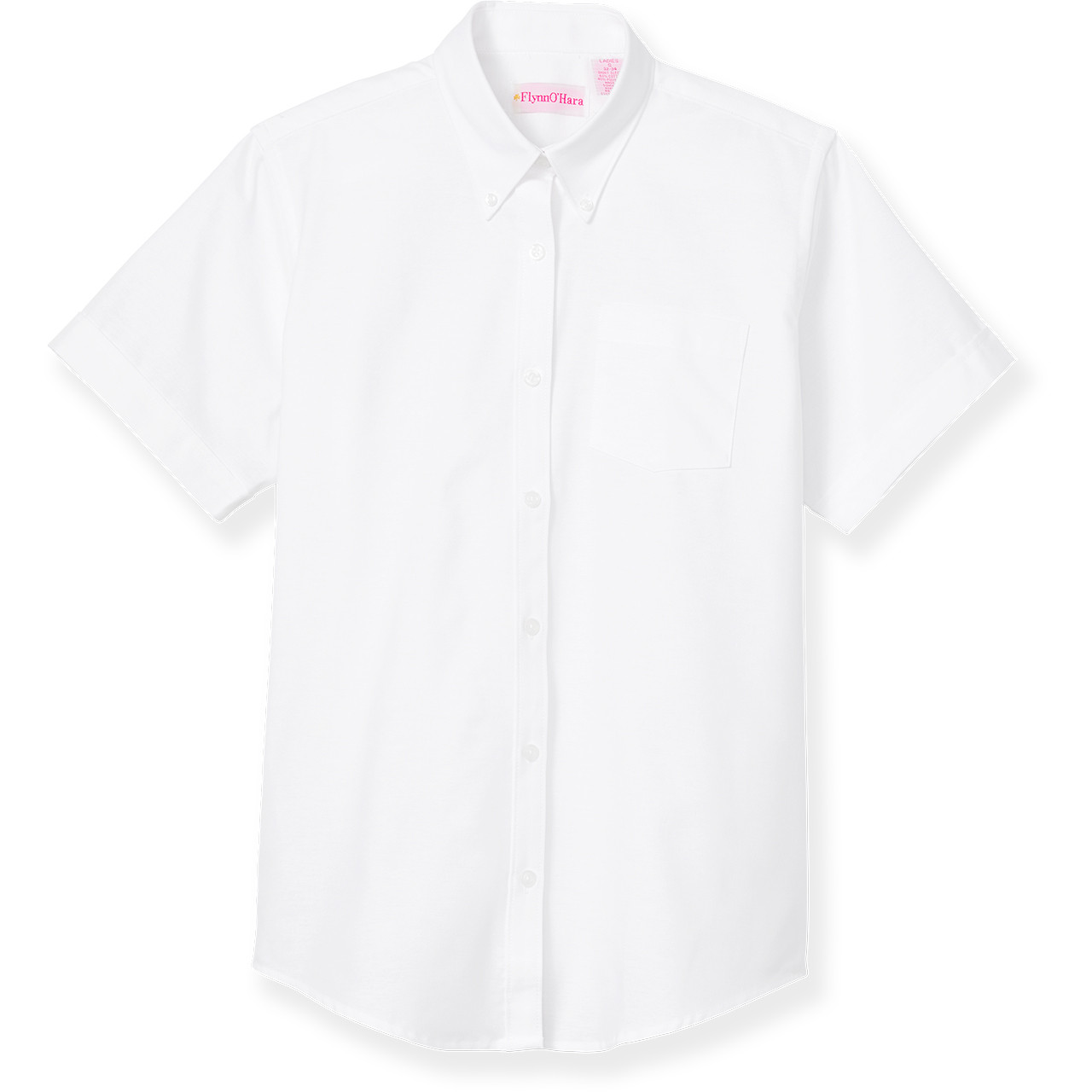 Short Sleeve Oxford Blouse with embroidered logo [NC007-OX/S