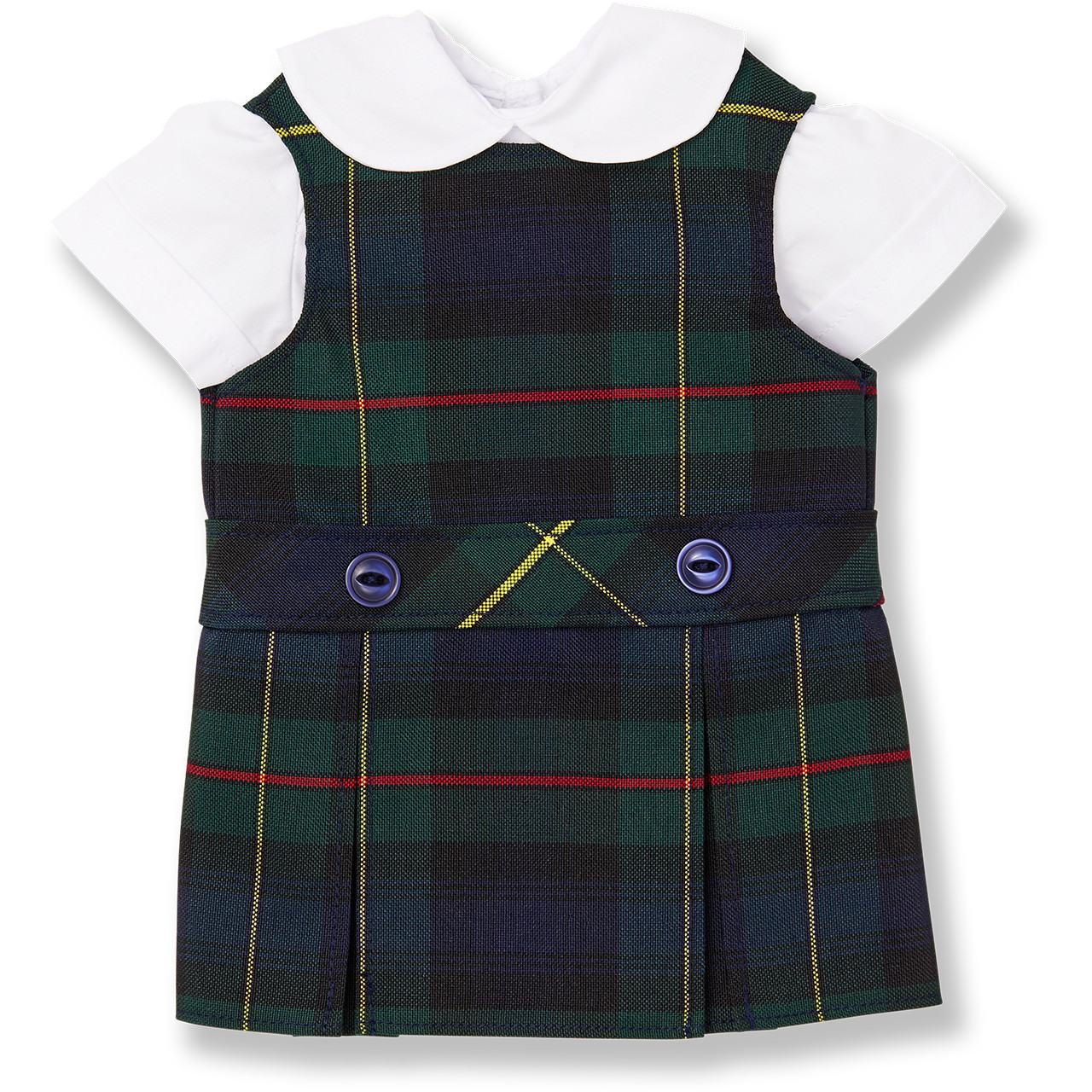 green plaid uniform dress Doll [MD001-D9483-GRN PLD] relaxed