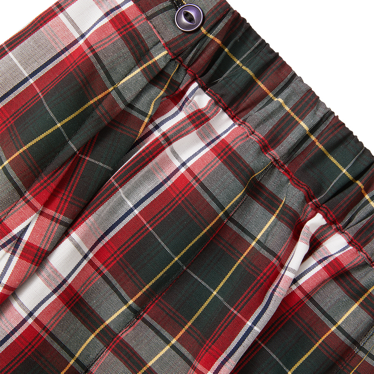 Pleated Skirt with Elastic Waist [NJ040-34-40-RED PLD] - FlynnO