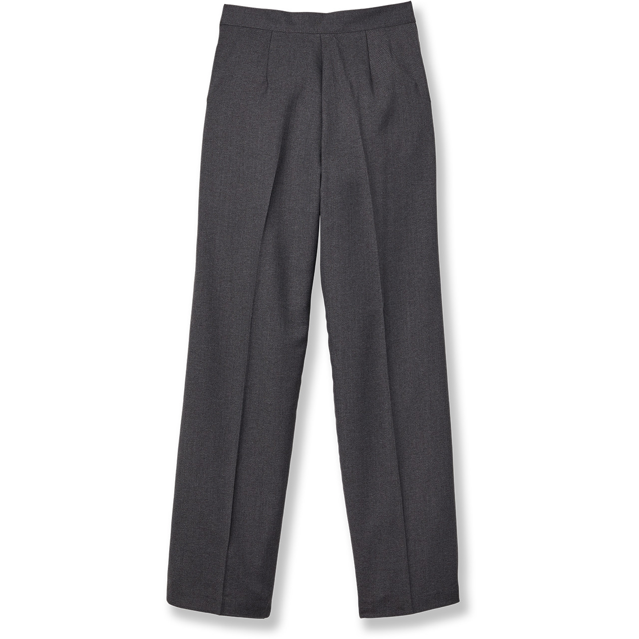 Girls' Flat Front Slacks [AK013-15-99-CHARCOAL] - FlynnO'Hara Uniforms