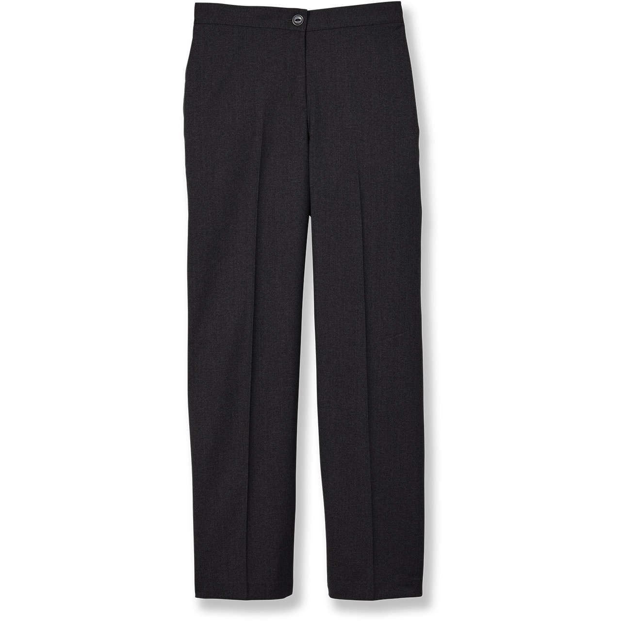Girls' Flat Front Slacks [AK013-15-99-BLACK] - FlynnO'Hara Uniforms