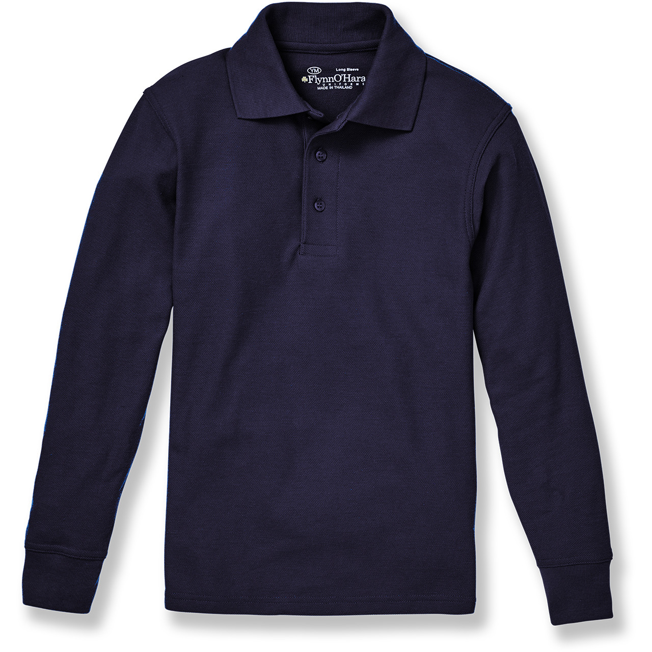 Long Sleeve Polo Shirt with embroidered logo [NJ133-KNIT/LAN-DK