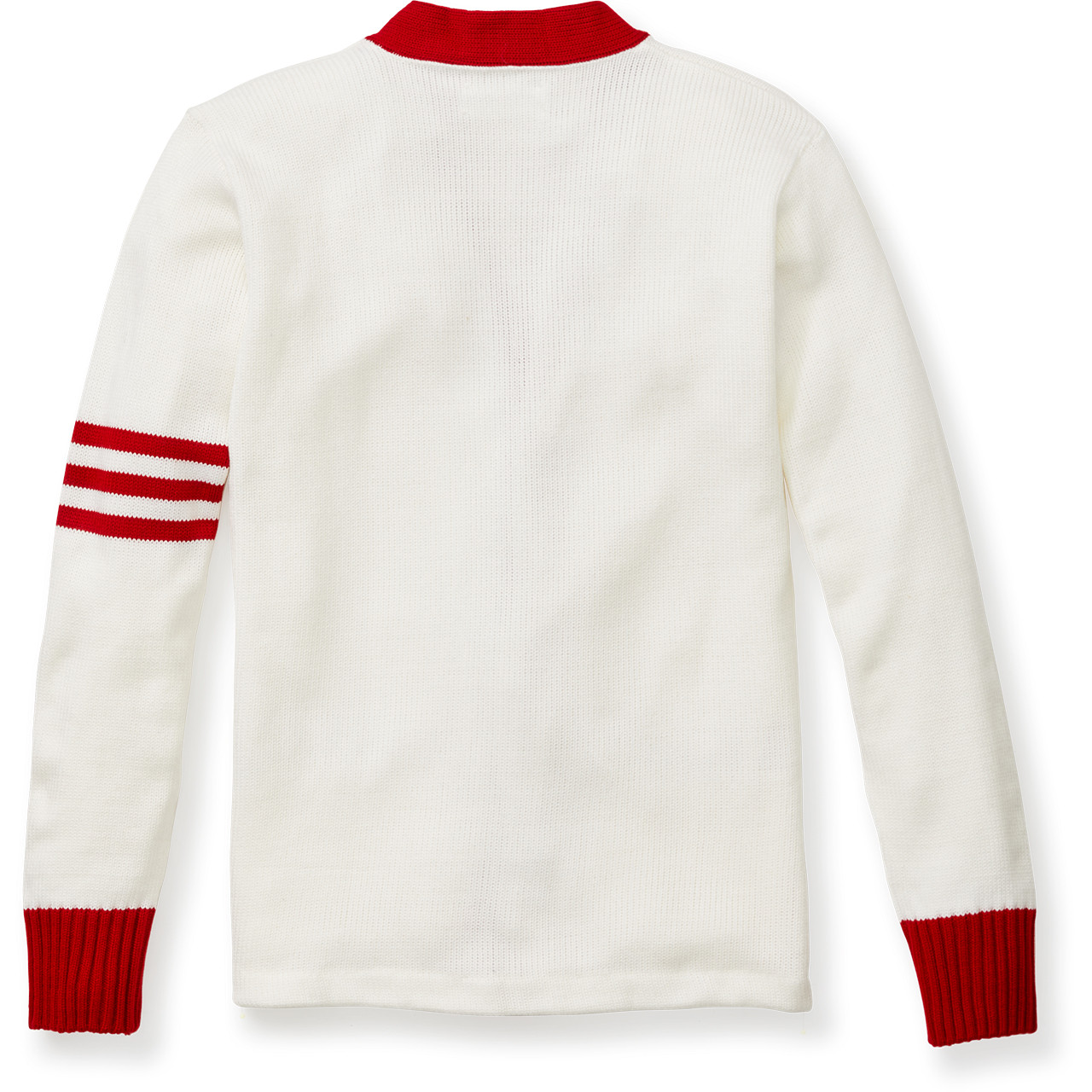 V-Neck Varsity Cardigan Sweater with embroidered logo [NY155