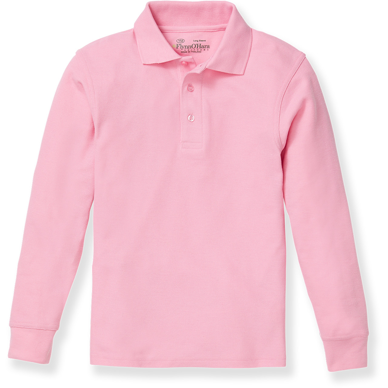Long Sleeve Polo Shirt [AK007-KNIT-LS-PINK] - FlynnO'Hara