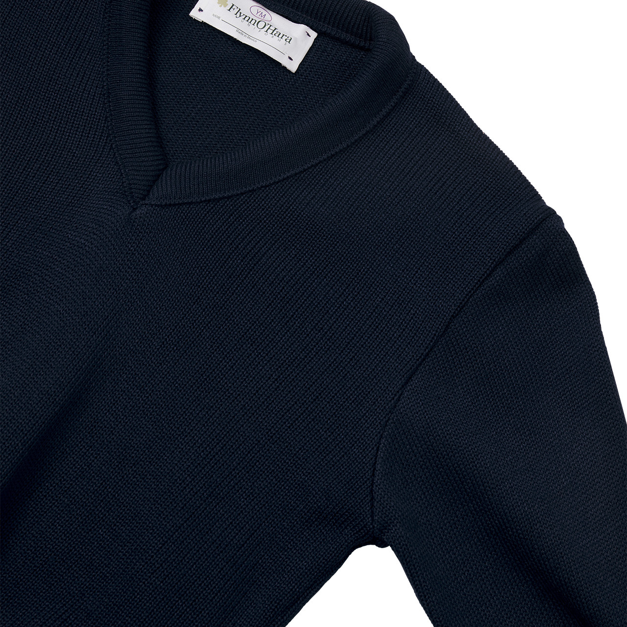 V-Neck Pullover Sweater [WV005-6500-NAVY] - FlynnO