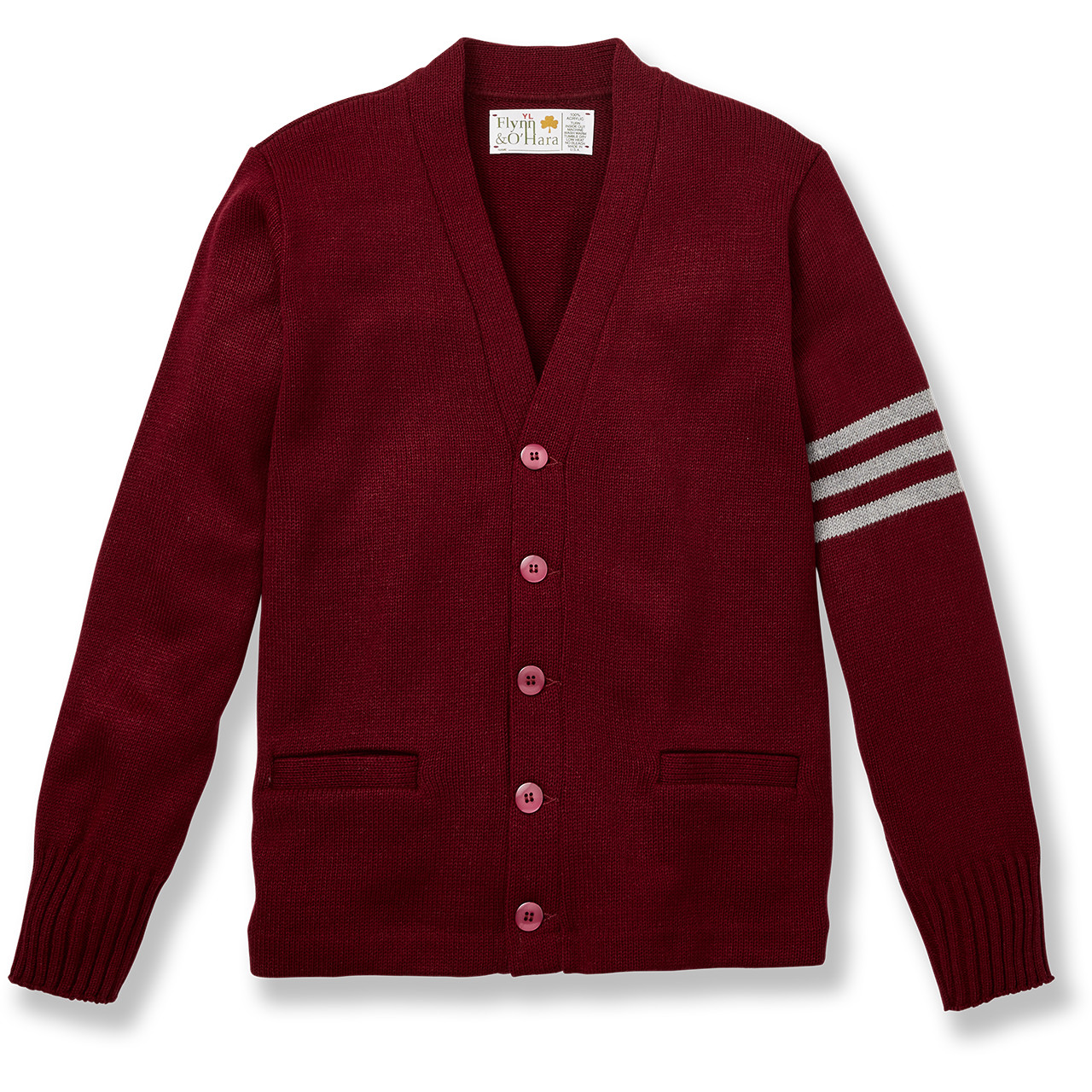 V-Neck Varsity Cardigan Sweater with embroidered logo [NY319-3461