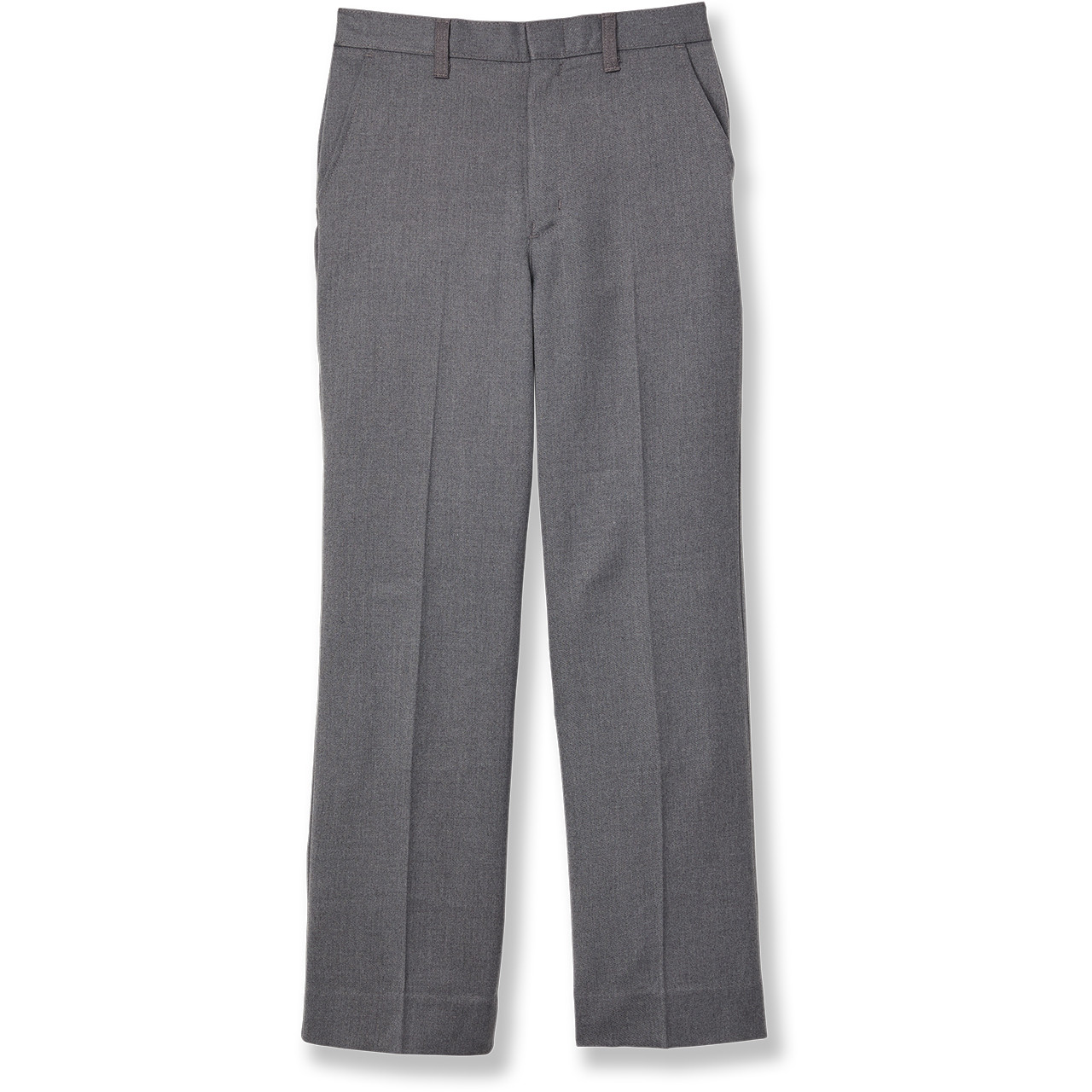 Boys Grey Flat Front Pant