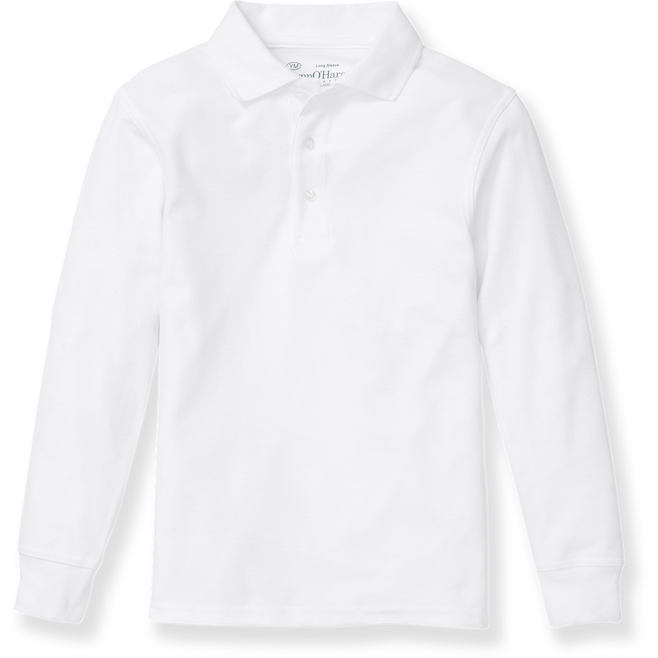 White polo neck deals long sleeve top