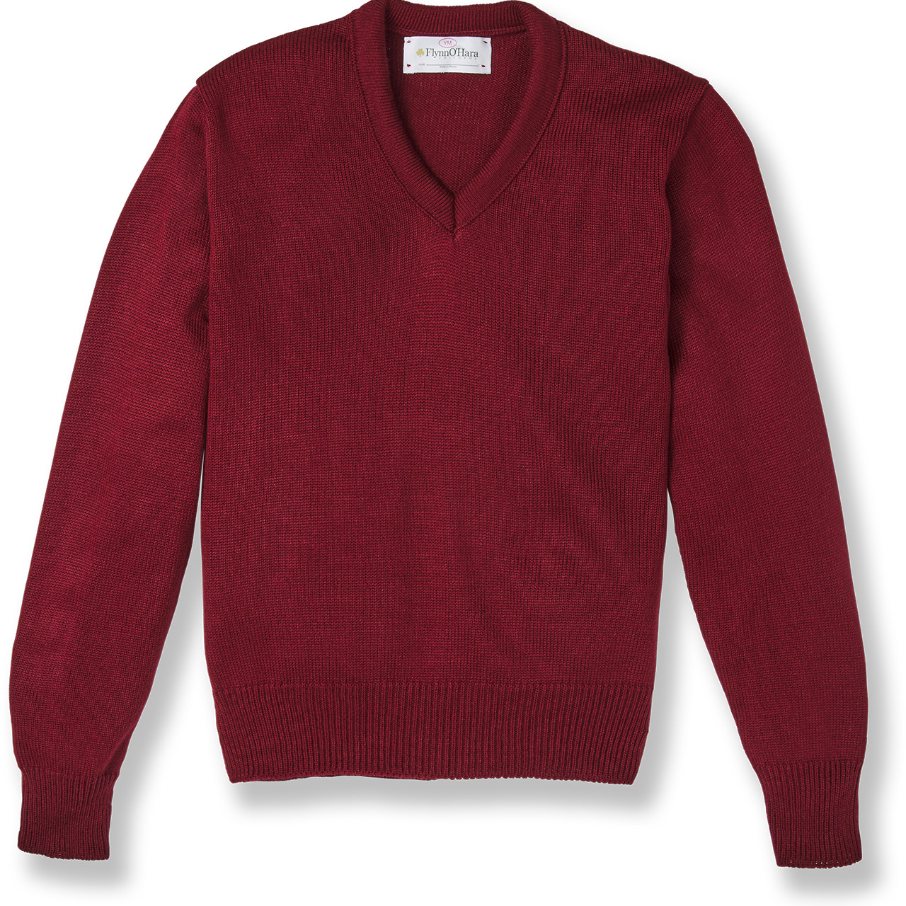 V-Neck Pullover Sweater with embroidered logo [NJ066-6500/VVL