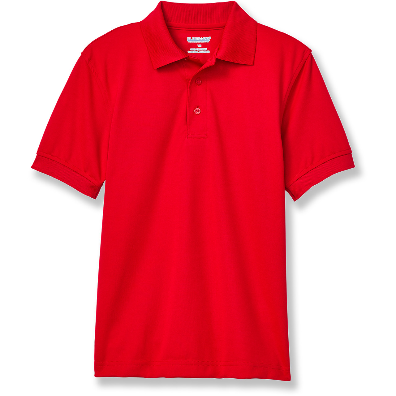 red polo dress shirt Performance Polo Shirt with embroidered logo [NJ765-8500-RED]