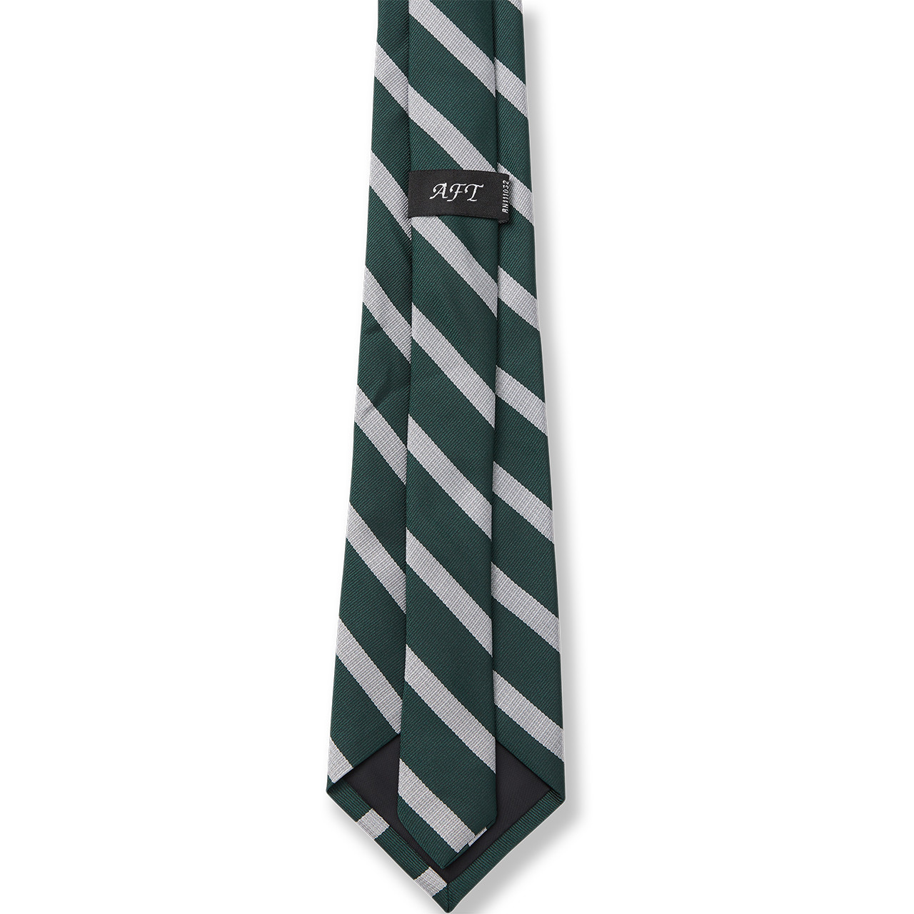 【2plan】24SS★ [MADE] Schooled stripe mold tie Striped Tie [NJ254-3-1231PC-GRN/SLV] - FlynnO'Hara Uniforms