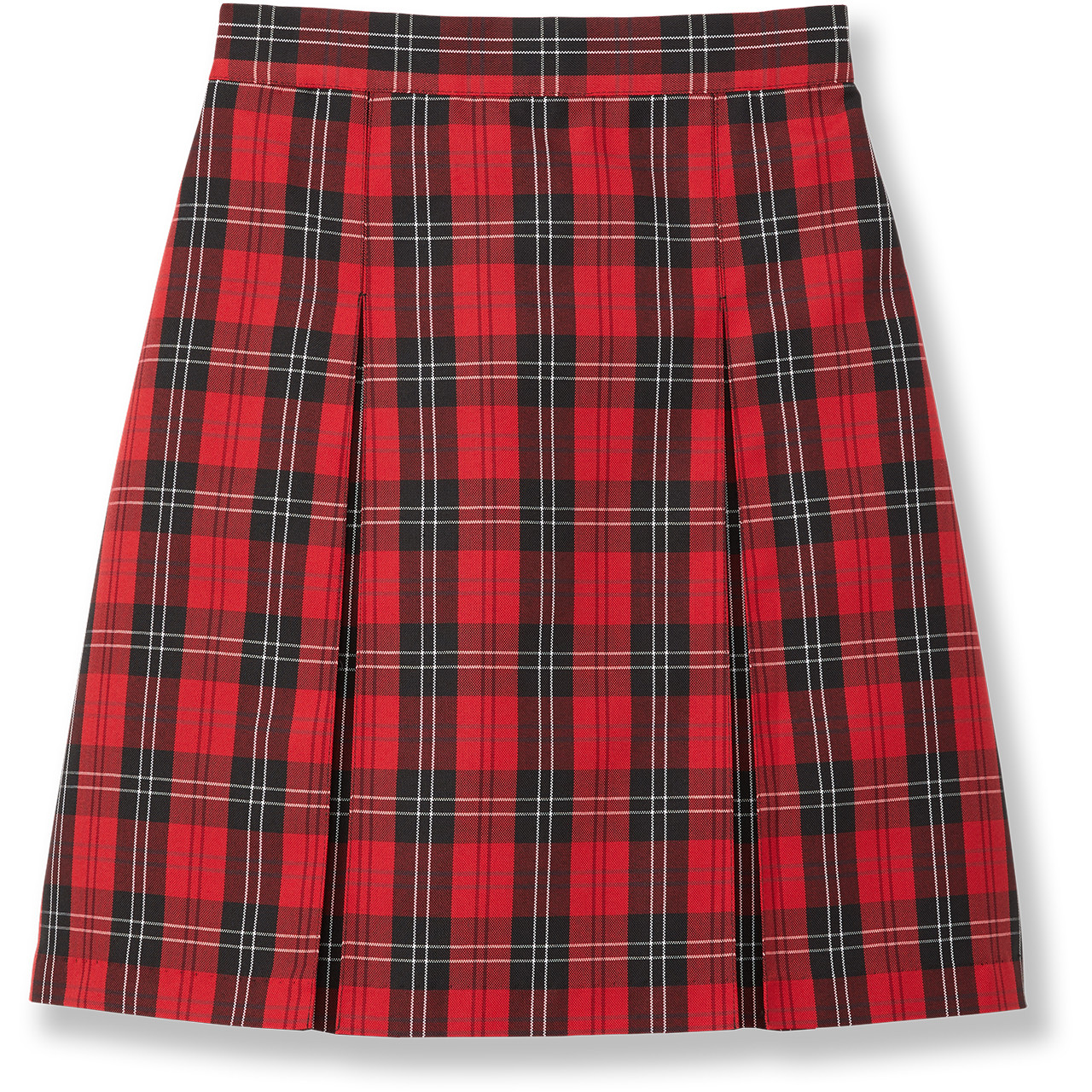 Pleated Skirt with Elastic Waist [NJ765-34-70-RED PLD] - FlynnO