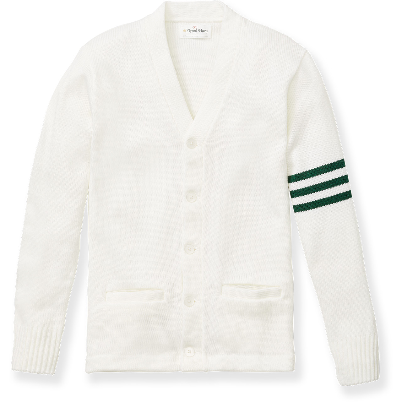V-Neck Varsity Cardigan Sweater with embroidered logo [NC018-3461