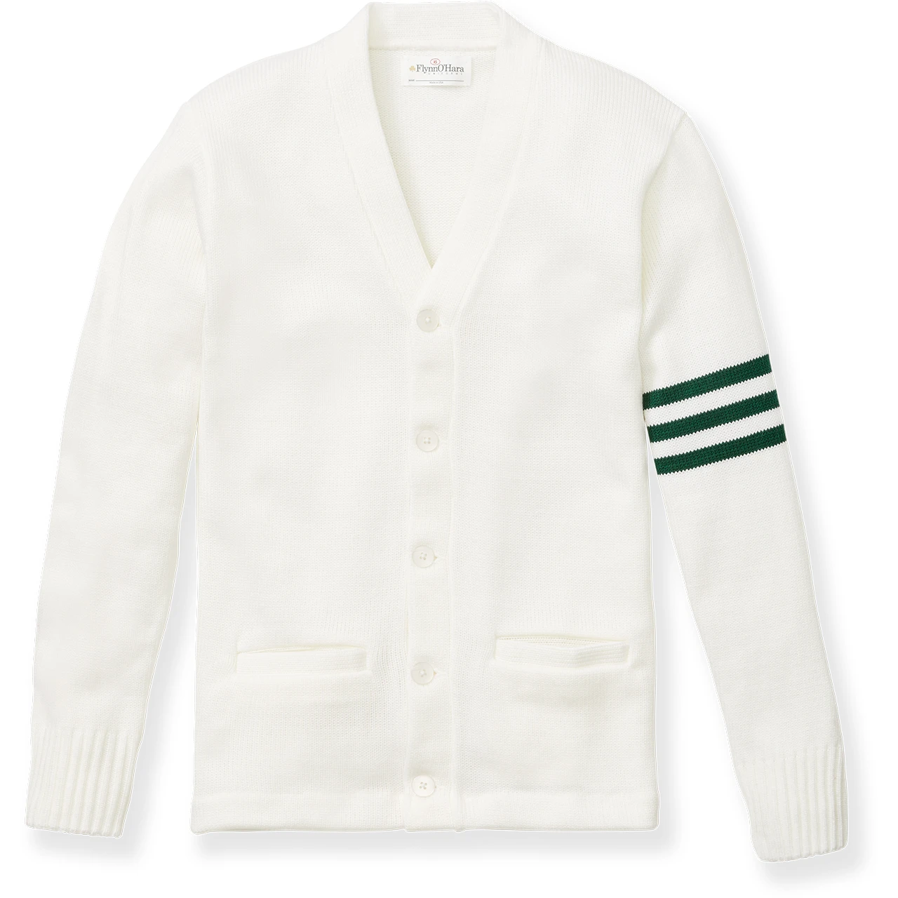 V-Neck Varsity Cardigan Sweater with embroidered logo [NC018-3461 