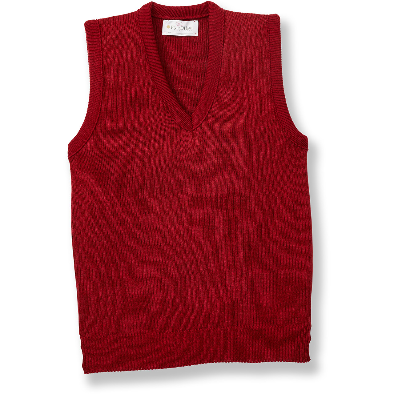 V-Neck Sweater Vest with embroidered logo [NJ681-6600/MAC-PR RED