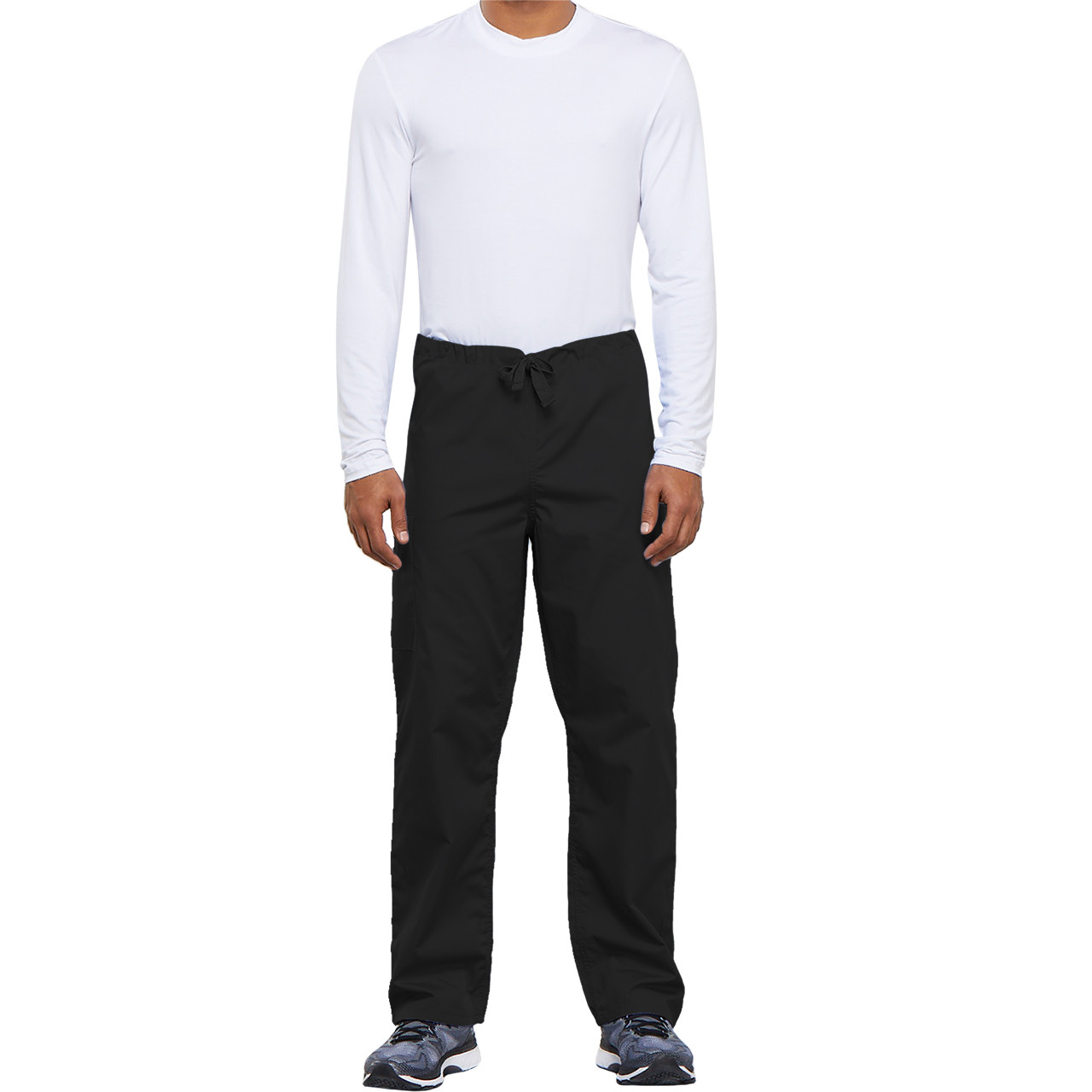 Drawstring Scrub Pants [PA315-4100-BLACK] - FlynnO'Hara Uniforms
