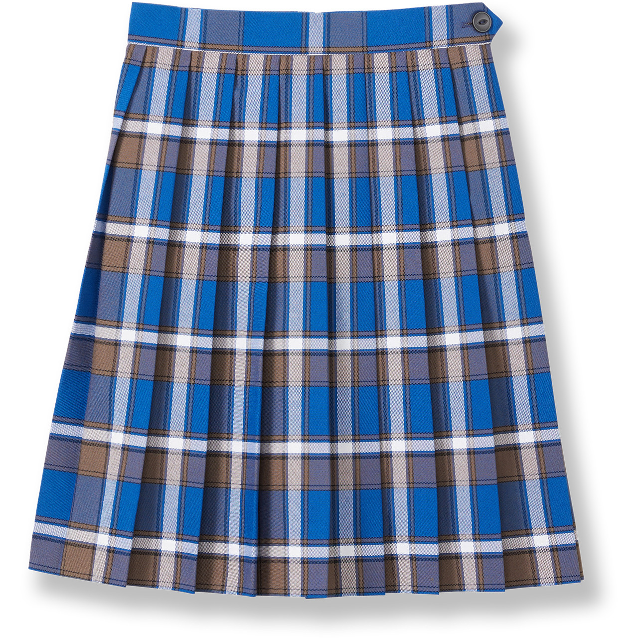 Knife Pleat Skirt [NY874-32-73-ROYAL/GY] - FlynnO'Hara Uniforms
